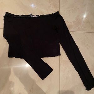 Off the shoulder ruffled top